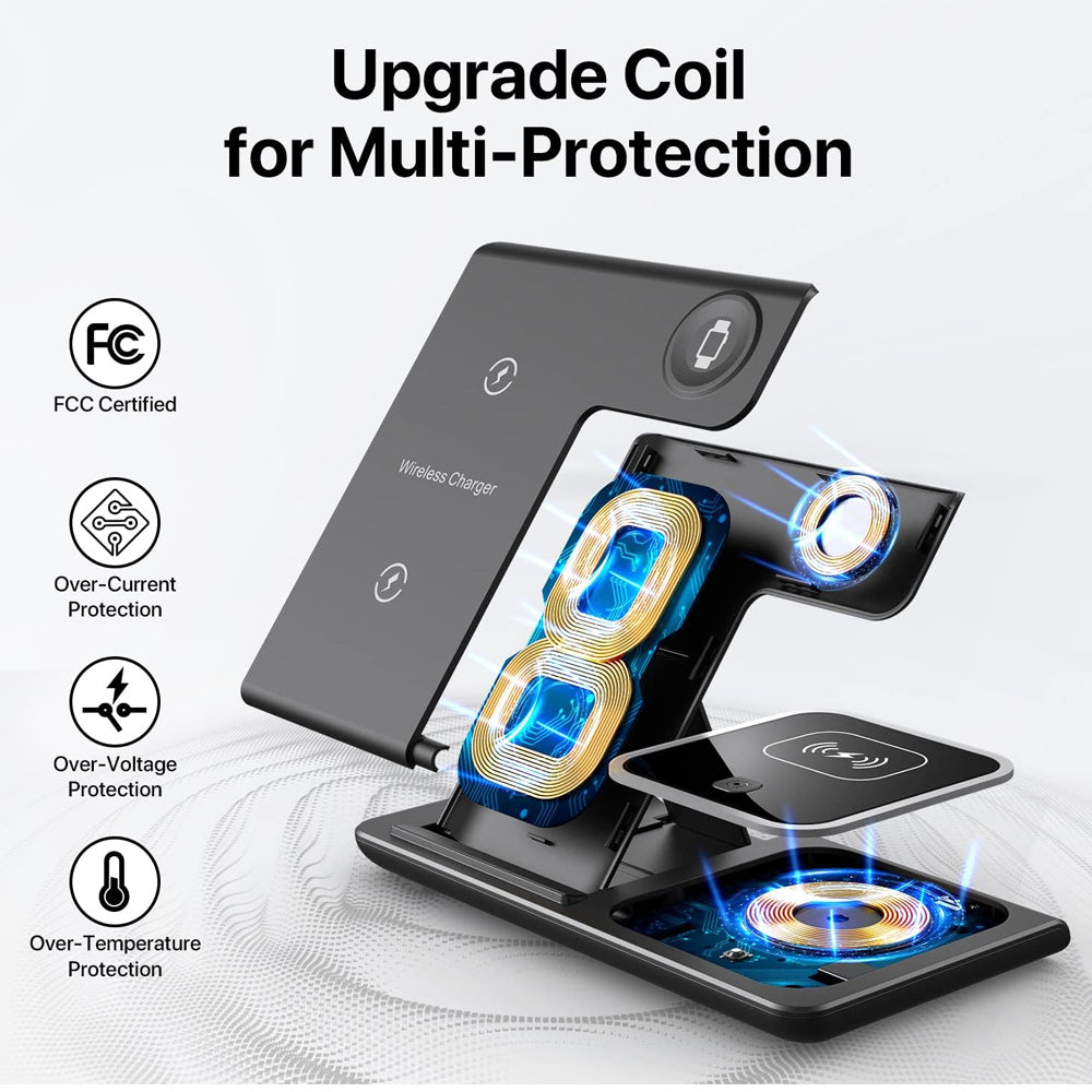 FONZY Luxury 3-in-1 Wireless Desktop Charging Station