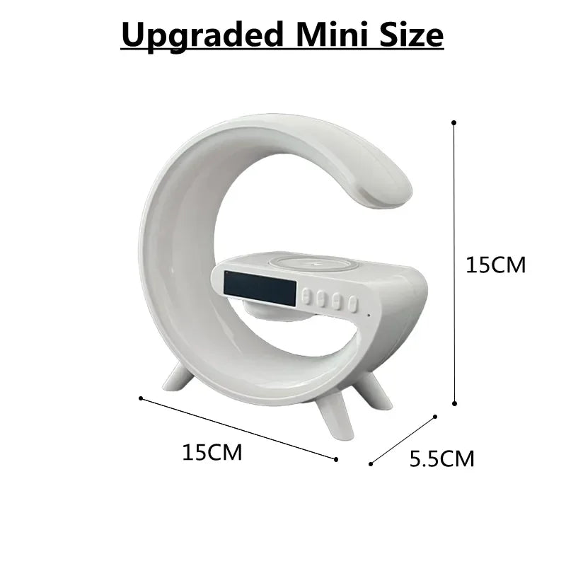 FONZY 4-in-1 G-Lamp | 15W Wireless Charger, Speaker & Alarm Clock