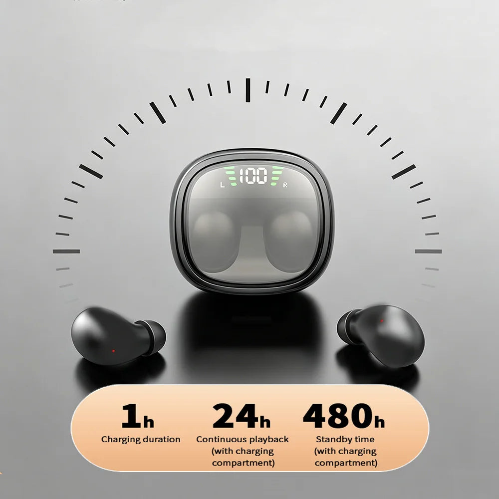 FONZY Mini Bluetooth V5.3 Earphones with LED Display & IPX5 Waterproof