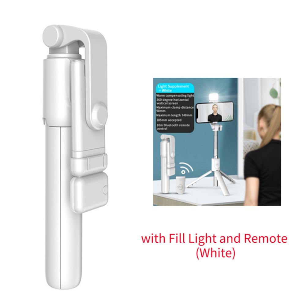 FONZY Portable All-In-One Selfie Stick Tripod with Detachable Fill Light