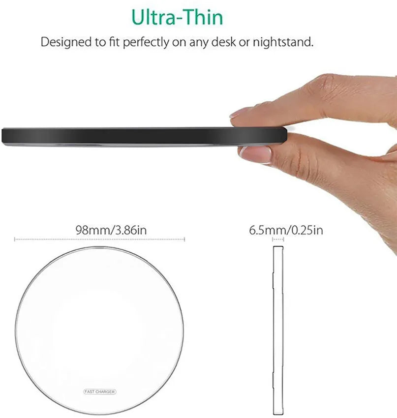FONZY 100W Premium Ultra-Slim Fast Wireless Charger Pad