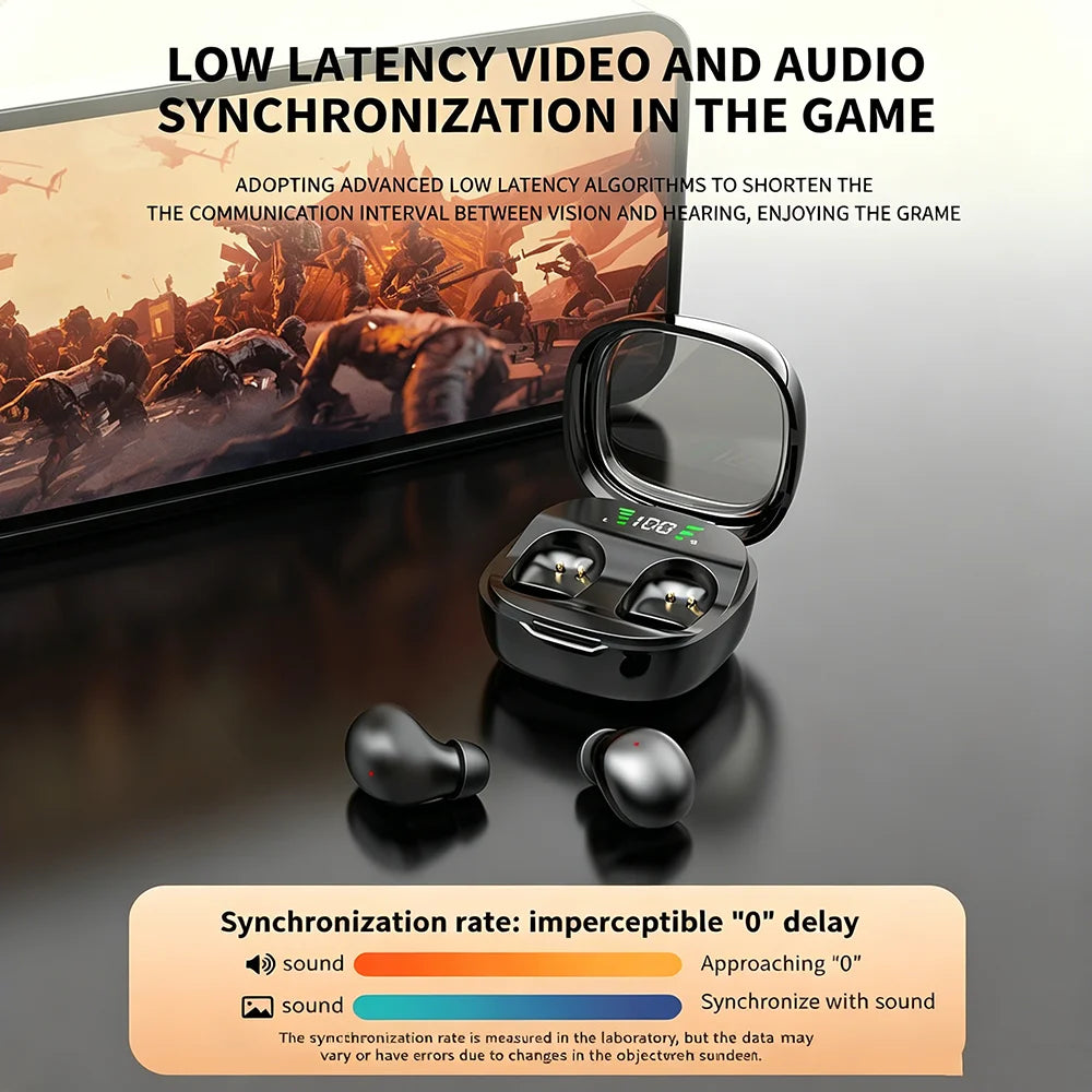 FONZY Mini Bluetooth V5.3 Earphones with LED Display & IPX5 Waterproof