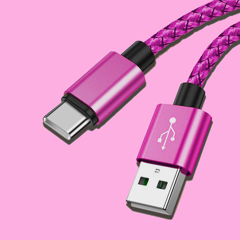 FONZY™ Ultra-Durable Nylon Braided USB-A to Type-C Fast Charging Cable