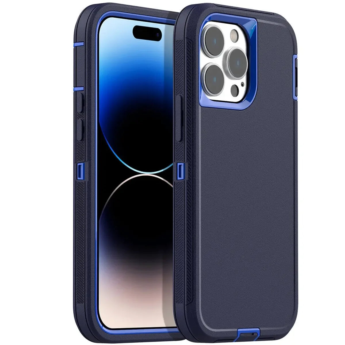 FONZY Rugged Armor Shockproof Case for iPhone 11 / 12 / 13 / 14 / 15 / 16 Series - Dual Layer Protective Cover