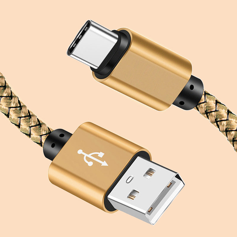 FONZY™ Ultra-Durable Nylon Braided USB-A to Type-C Fast Charging Cable