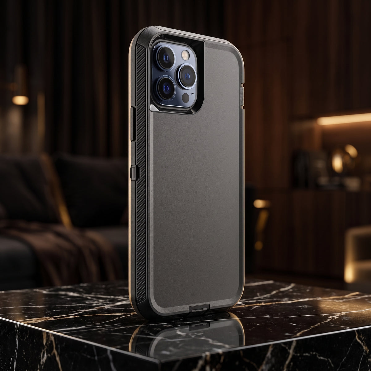 FONZY Rugged Armor Shockproof Case for iPhone 11 / 12 / 13 / 14 / 15 / 16 Series - Dual Layer Protective Cover