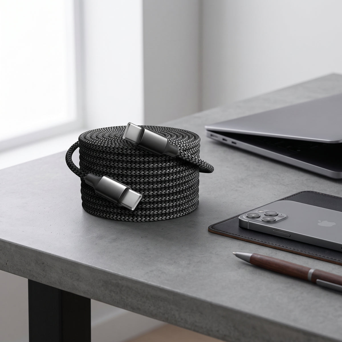 FONZY™ 60W PD Fast Charging Nylon Braided Type-C to Type-C Cable