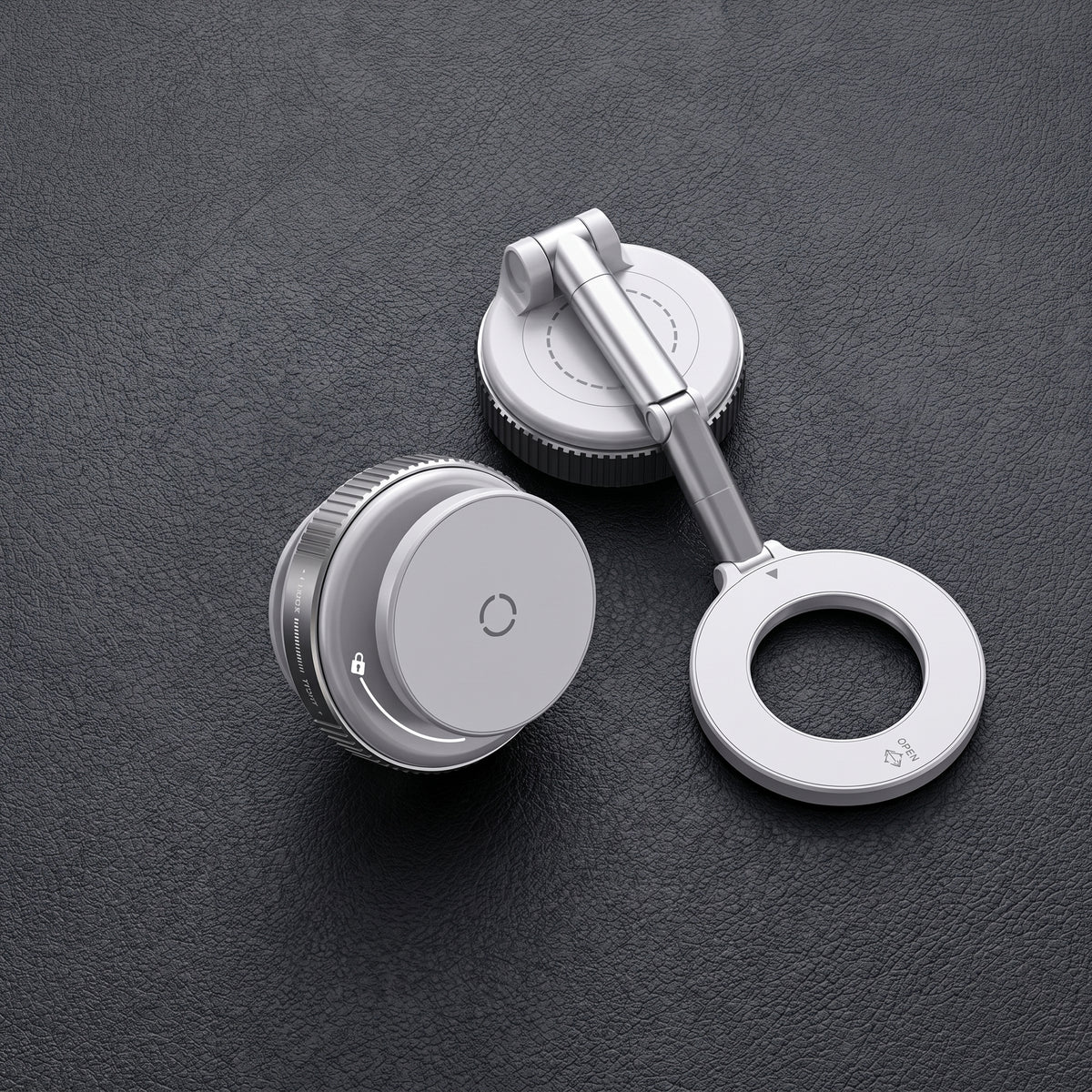 FONZY Ultra-Grip Knurled Base 360° Magnetic Phone Mount for Desk & Car