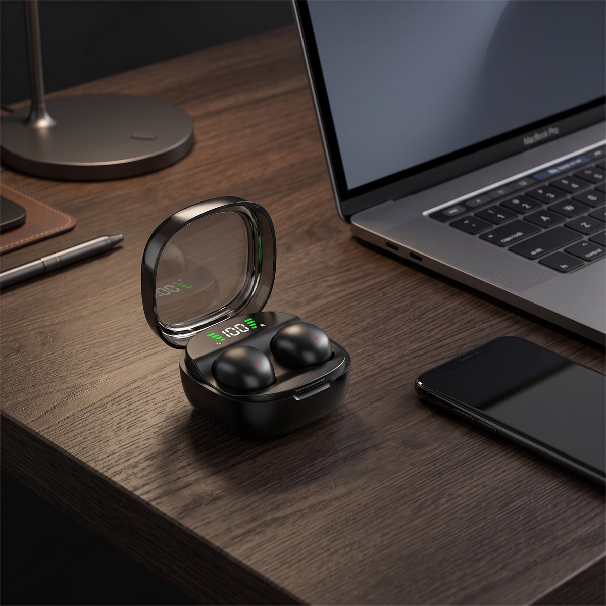 FONZY Mini Bluetooth V5.3 Earphones with LED Display & IPX5 Waterproof