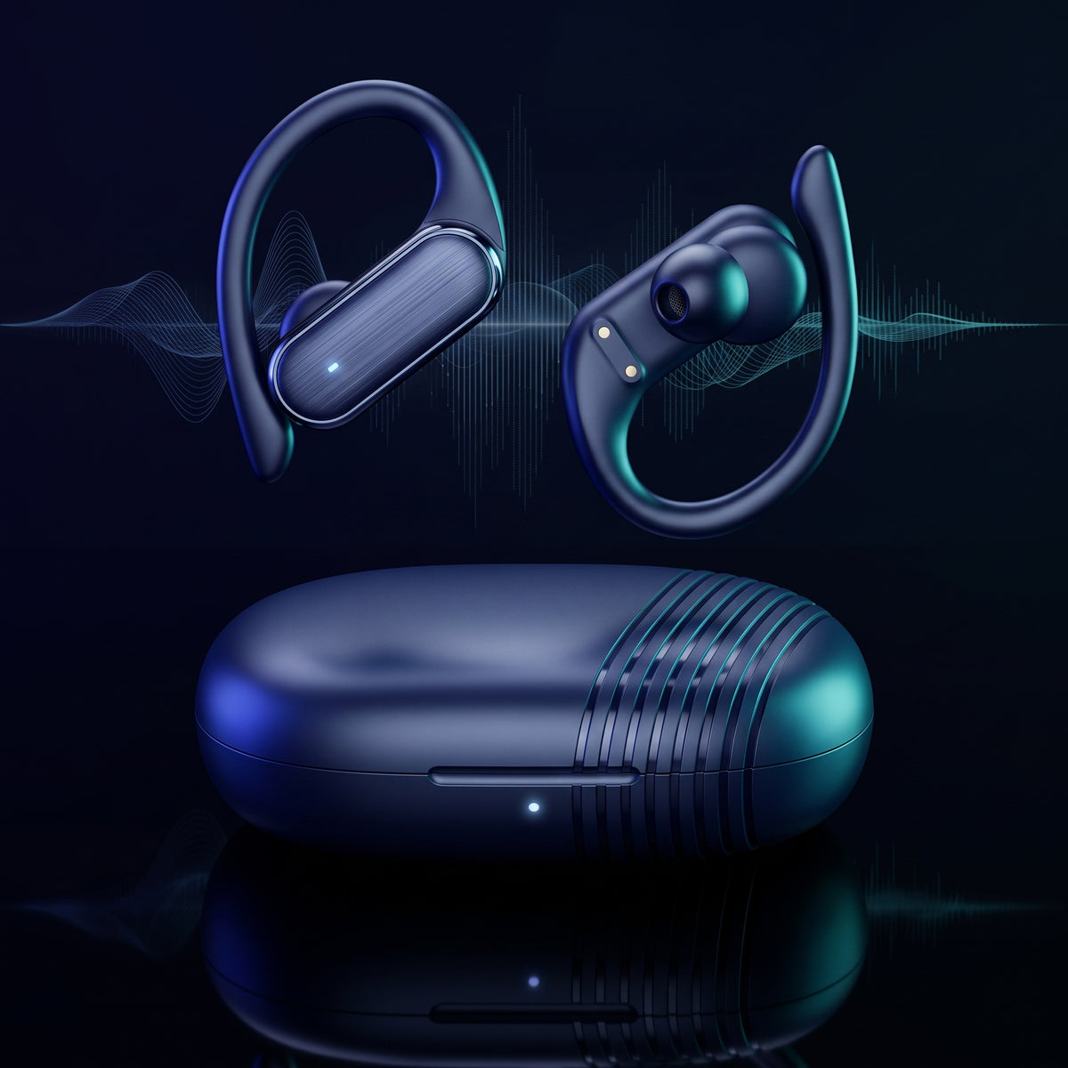 FONZY Over-Ear Sport Wireless Earbuds – 48H Playtime & Sweat-Resistant Earhooks