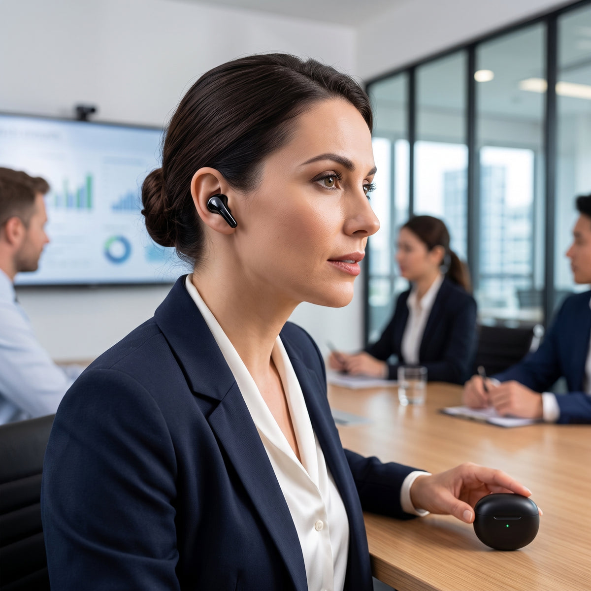 FONZY Mini TWS Wireless Bluetooth Earphones with Hands-Free Calling & Volume Control
