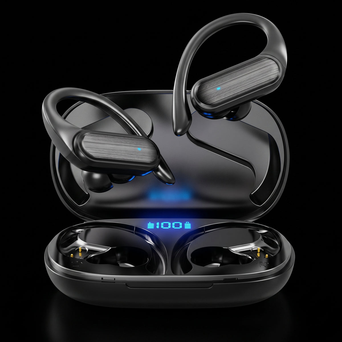 FONZY Over-Ear Sport Wireless Earbuds – 48H Playtime & Sweat-Resistant Earhooks