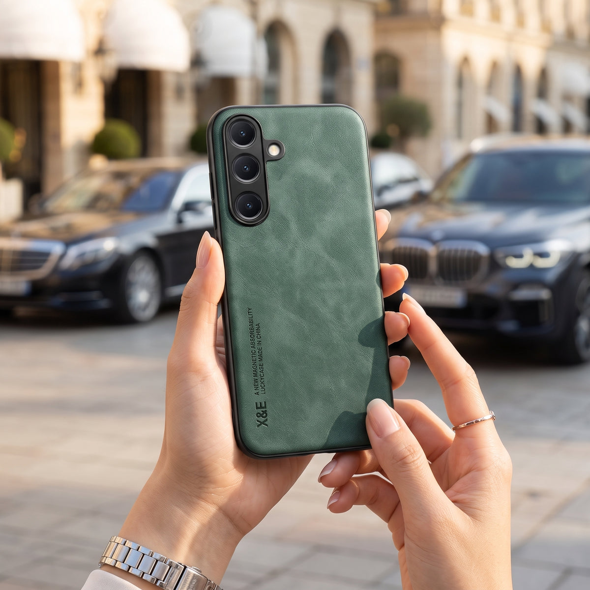 FONZY Premium Leather Cover for Samsung Galaxy S21 / S22 / S23 / S24 / S25 / S26 Ultra - Shockproof Silky Case