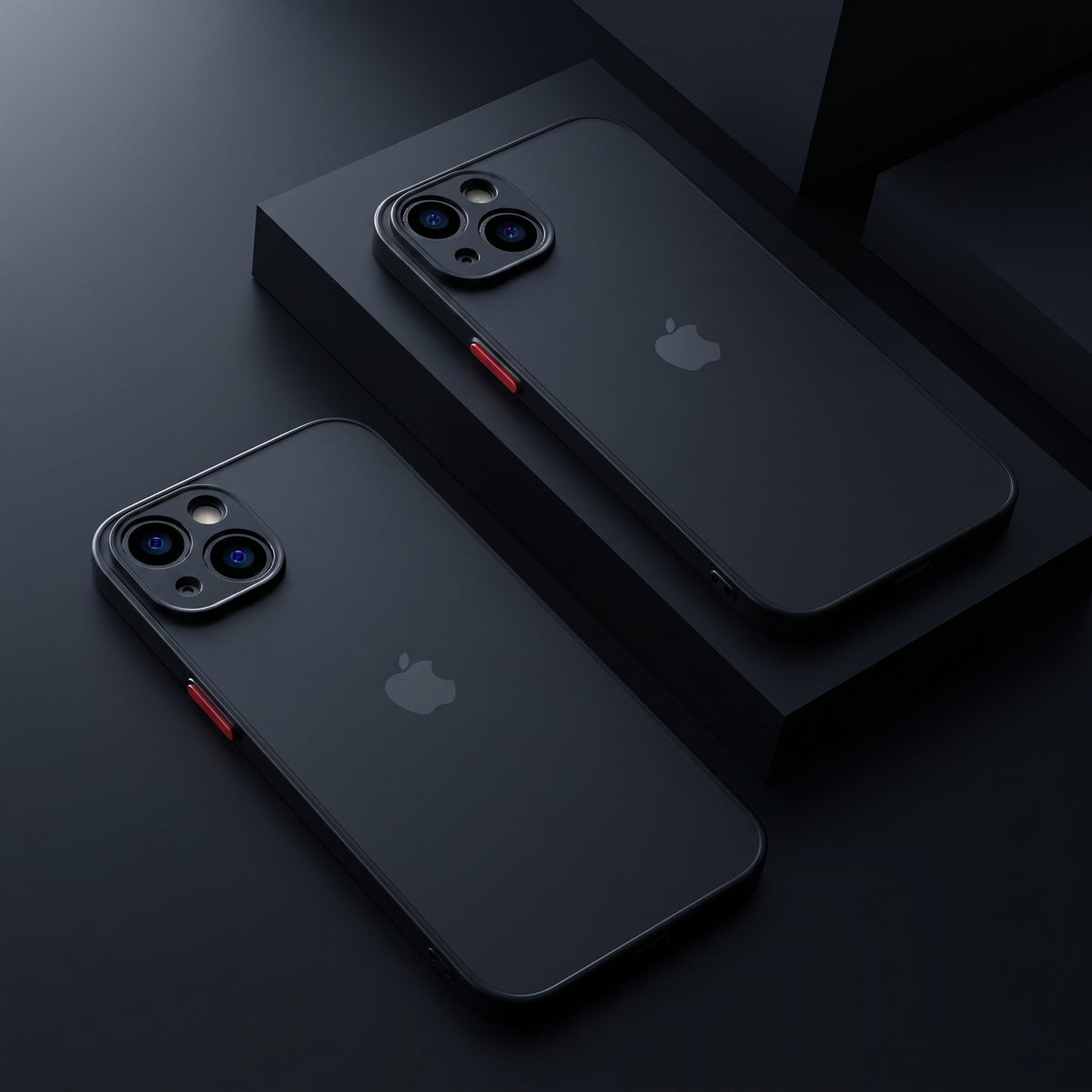 FONZY Luxury Matte Translucent Case with Contrast Buttons for iPhone 11 to 15 Pro Max