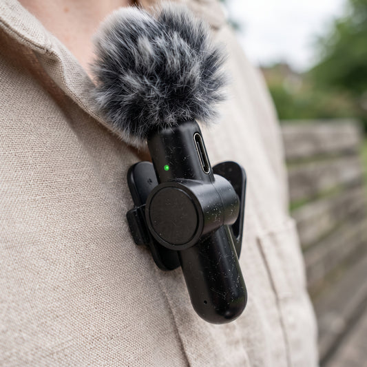 FONZY Wireless Lavalier Mic for iPhone, Android & Type-C