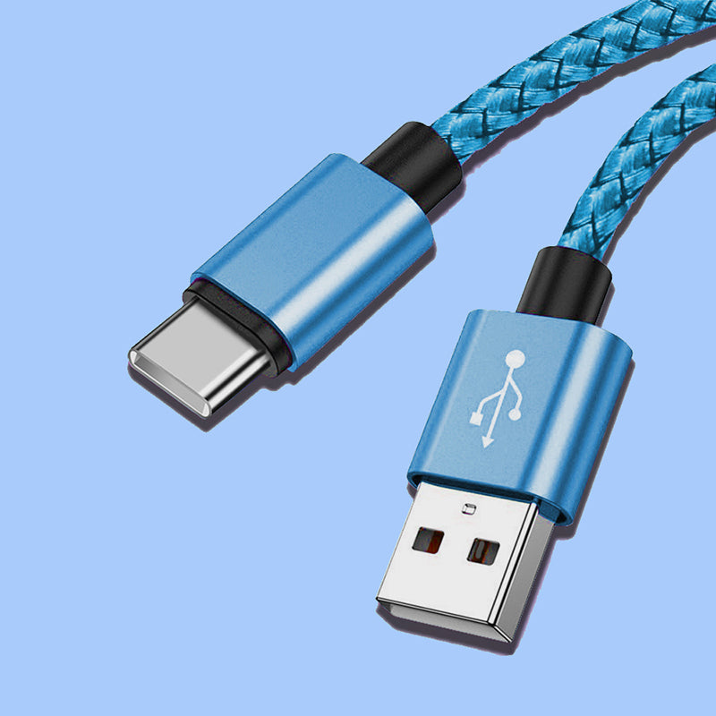 FONZY™ Ultra-Durable Nylon Braided USB-A to Type-C Fast Charging Cable