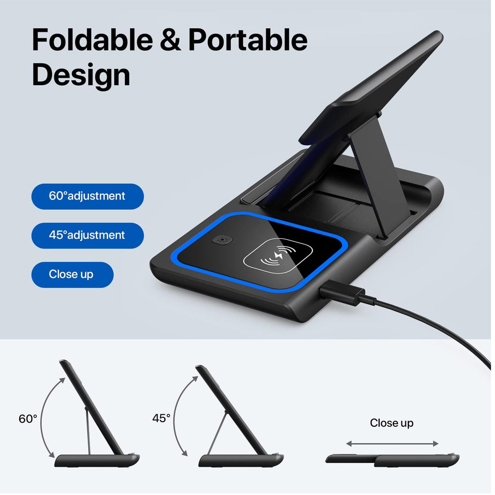 FONZY Luxury 3-in-1 Wireless Desktop Charging Station