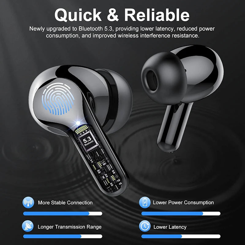 FONZY BT5.3 Wireless Earbuds | ENC Noise Cancelling & IP7 Waterproof