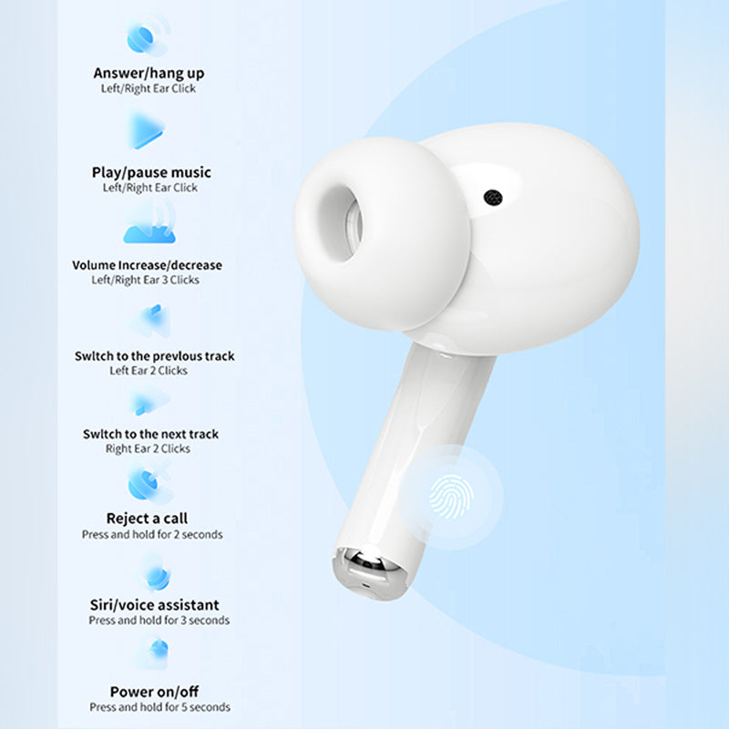 FONZY A7 Pro Wireless Earbuds – Bluetooth 5.3, 20H Battery Life, Hi-Fi Stereo Sound