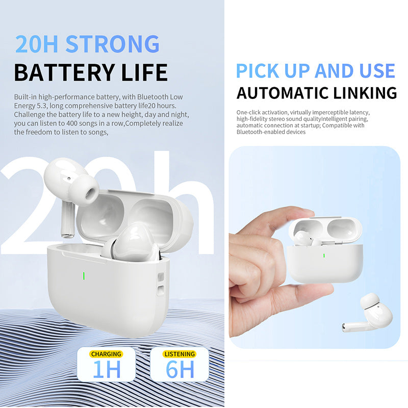 FONZY A7 Pro Wireless Earbuds – Bluetooth 5.3, 20H Battery Life, Hi-Fi Stereo Sound