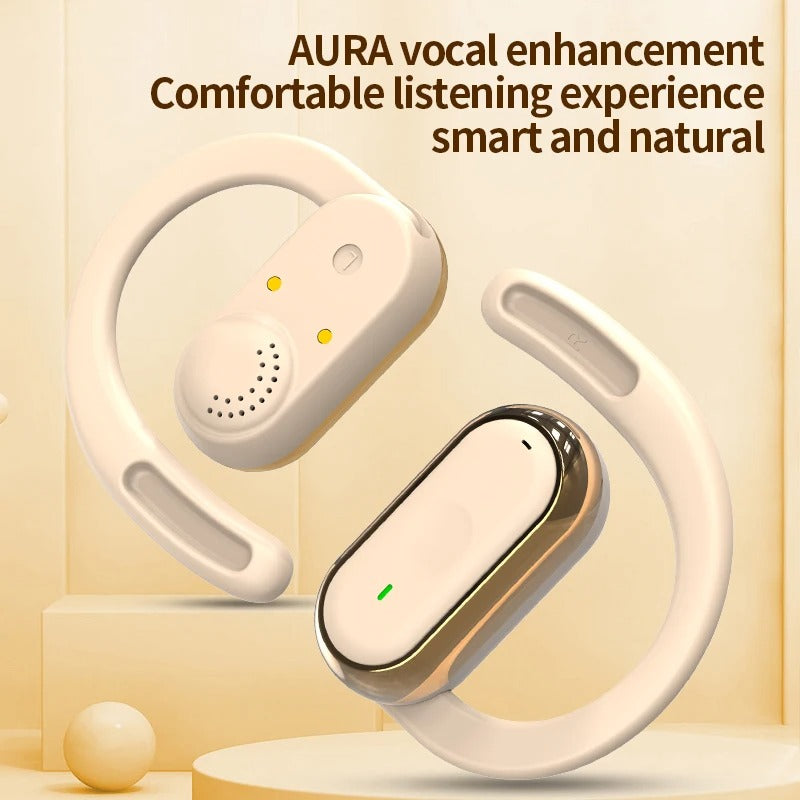 FONZY Open-Ear Wireless Earbuds with 90° Rotatable Ear Hooks – Bluetooth 5.4