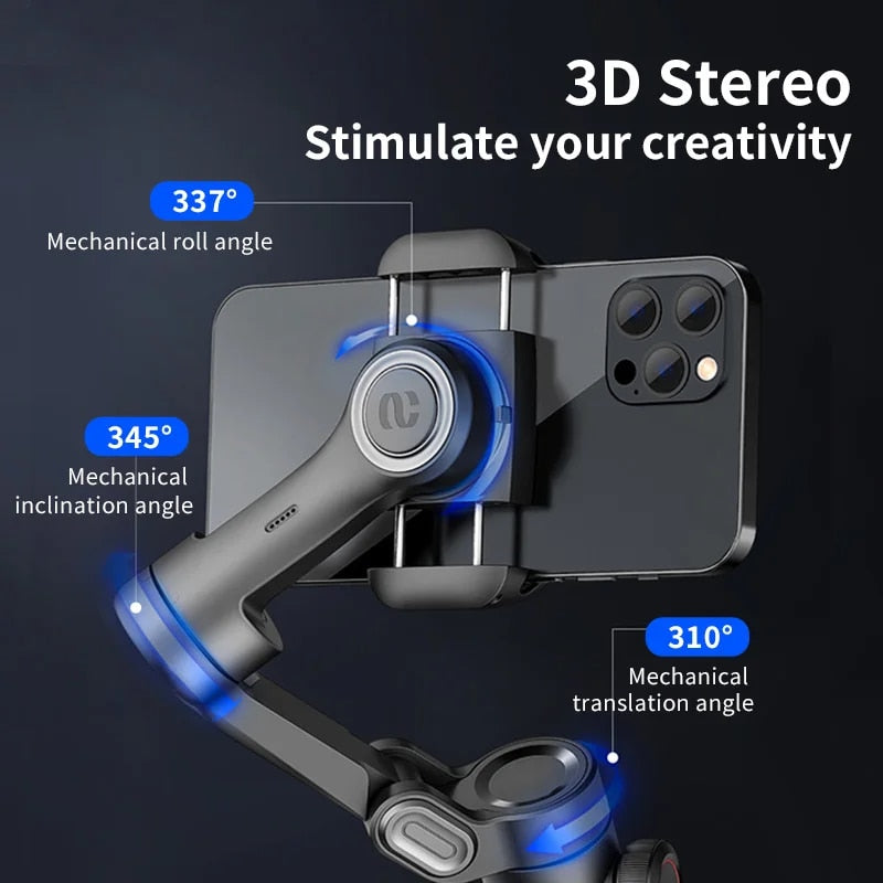 FONZY 3-Axis Smart AI Face Tracking Gimbal Stabilizer for Smartphone | Handheld Video Tripod