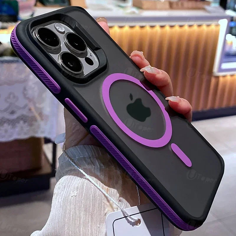 FONZY Independent Contrast Button iPhone Case – Matte Finish & Tactile Grip