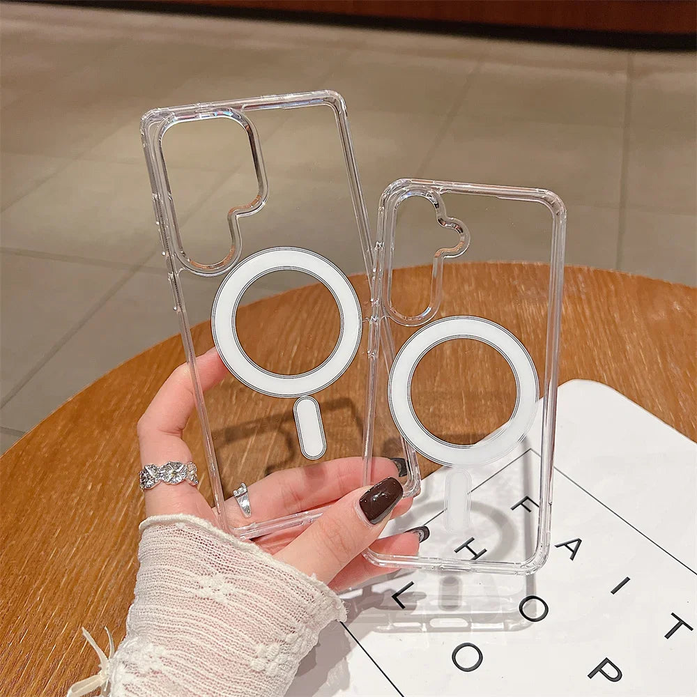 FONZY™ Magnetic MagSafe Crystal Clear Case for Samsung Galaxy S21 to S26 Ultra