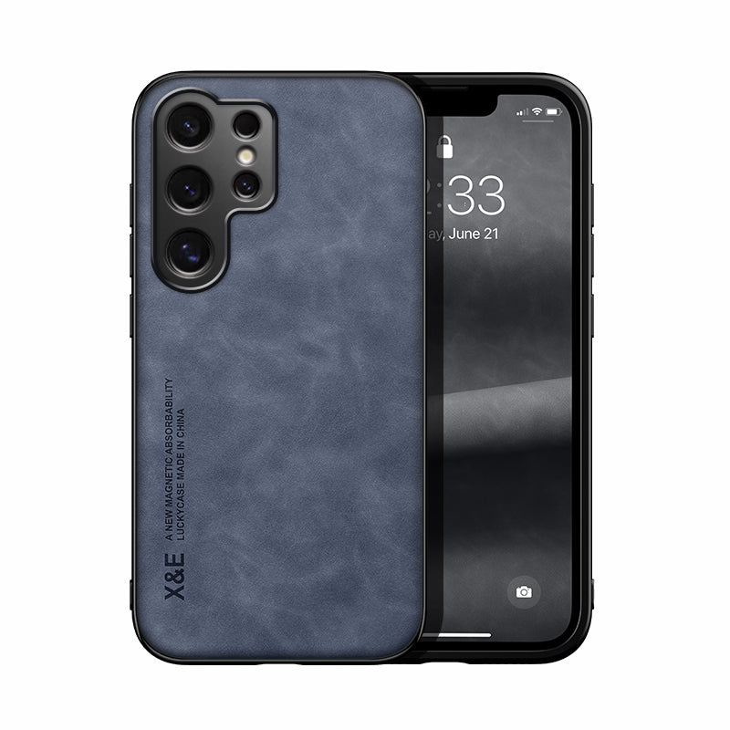 FONZY Premium Leather Cover for Samsung Galaxy S21 / S22 / S23 / S24 / S25 / S26 Ultra - Shockproof Silky Case