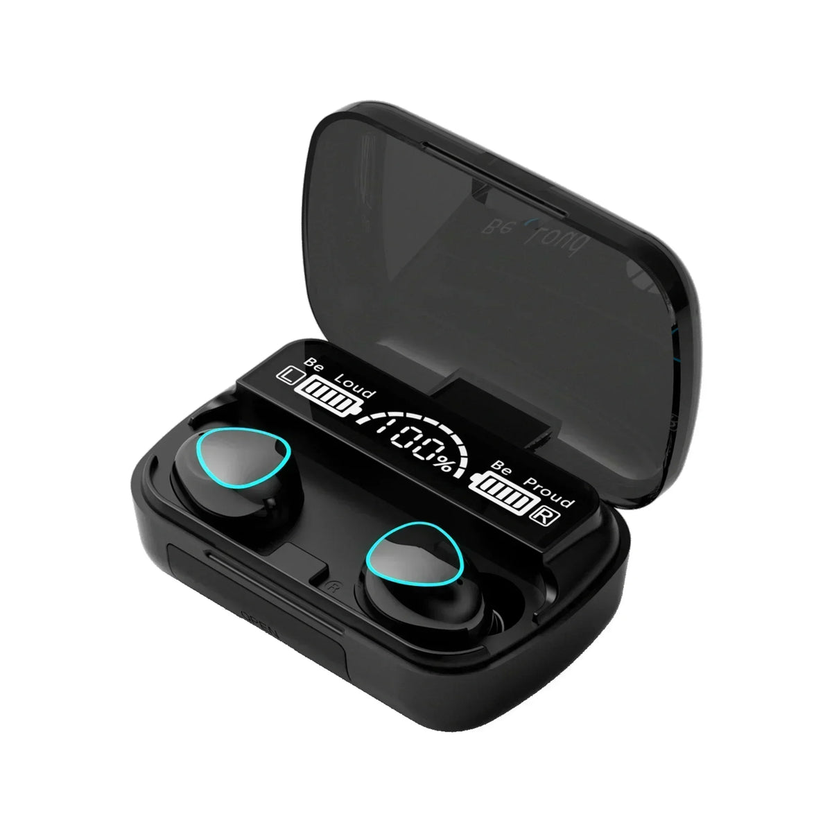 FONZY Wireless Earbuds with Power Bank Case – Bluetooth 5.1, LED Power Display & 3D Touch Control