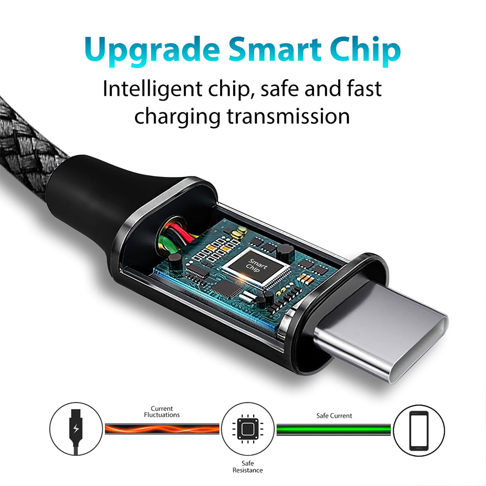 FONZY™ 60W PD Fast Charging Nylon Braided Type-C to Type-C Cable