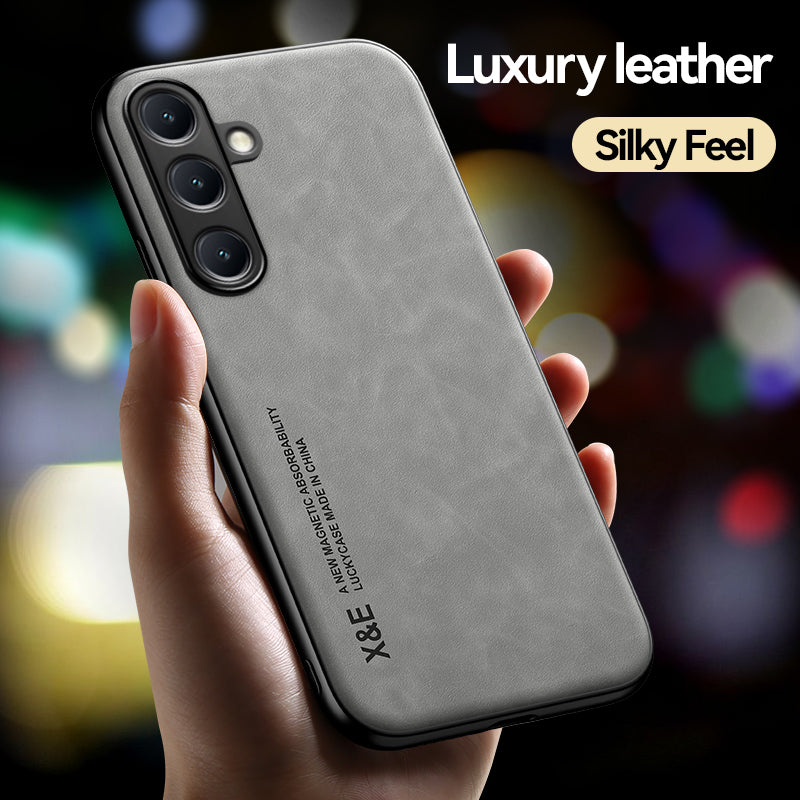 FONZY Premium Leather Cover for Samsung Galaxy S21 / S22 / S23 / S24 / S25 / S26 Ultra - Shockproof Silky Case