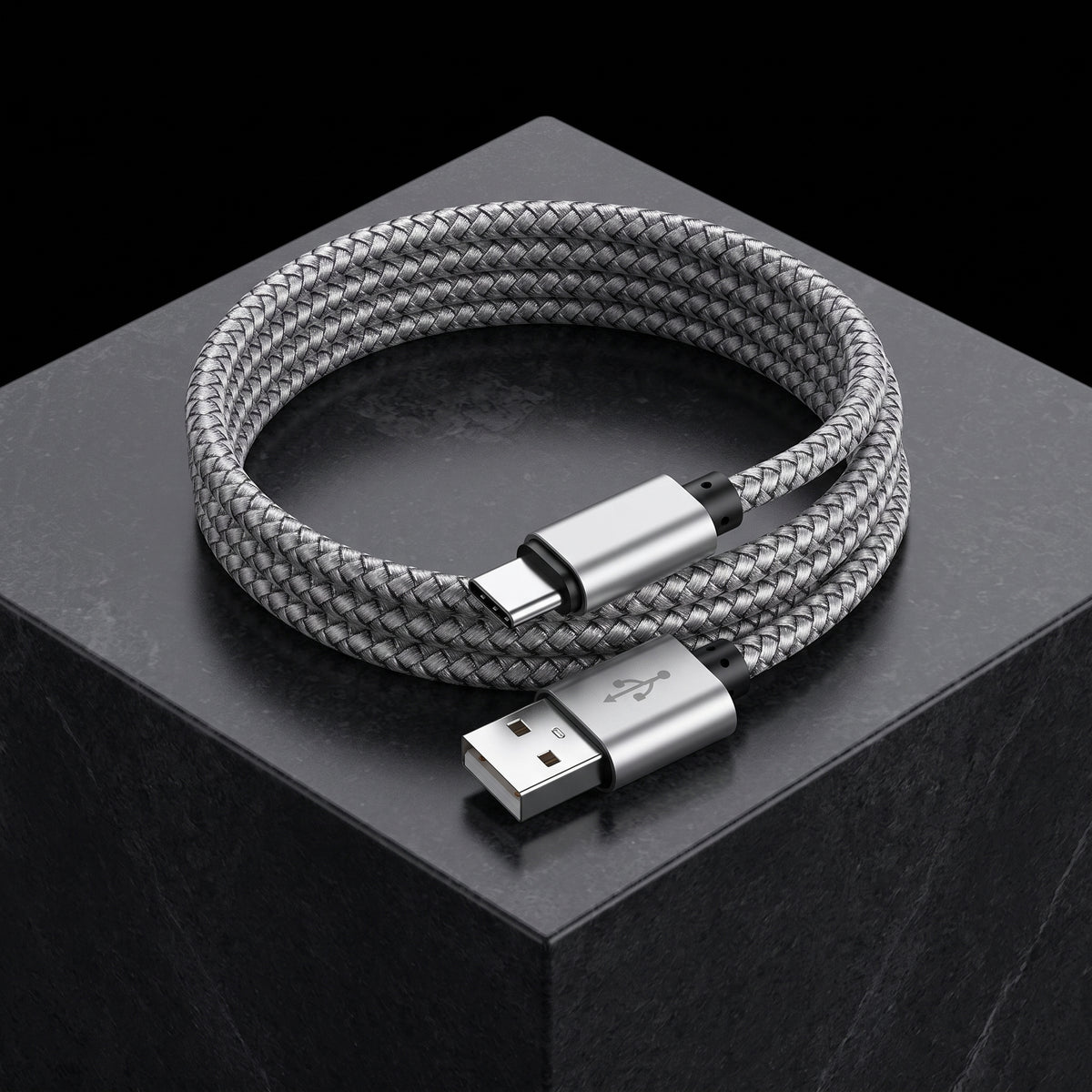 FONZY™ Ultra-Durable Nylon Braided USB-A to Type-C Fast Charging Cable