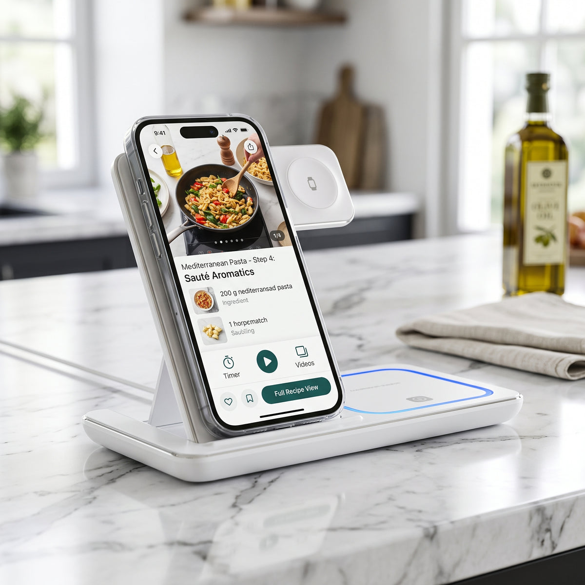 FONZY Luxury 3-in-1 Wireless Desktop Charging Station