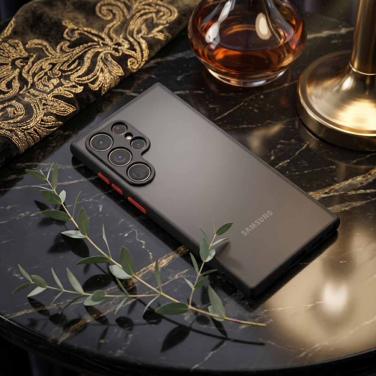 FONZY Transparent Frosted Cover for Samsung Galaxy S20 / S21 / S22 / S23 / S24 / S25 Ultra - Shockproof Slim Case