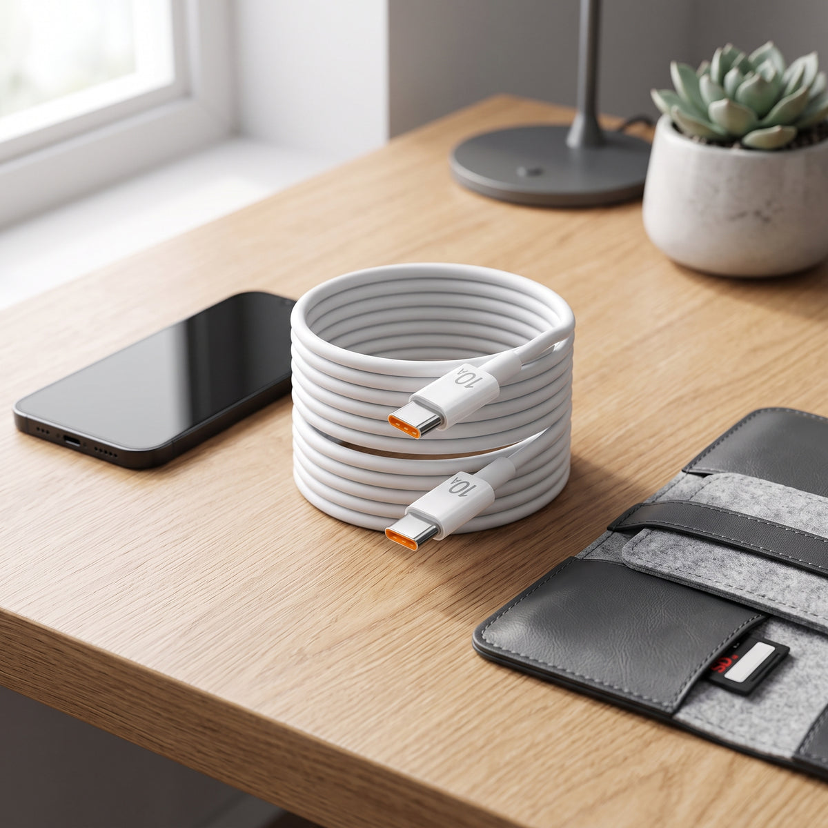 FONZY™ 40W Dual Type-C PD Fast Charger UK Plug with Fast Charging Cable