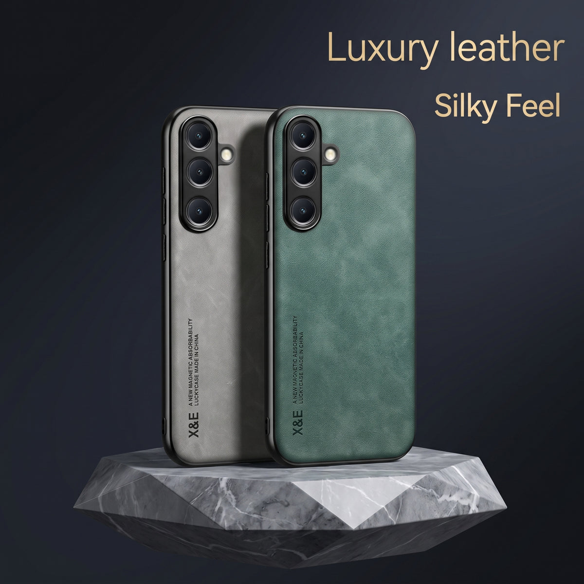 FONZY Premium Leather Cover for Samsung Galaxy S21 / S22 / S23 / S24 / S25 / S26 Ultra - Shockproof Silky Case