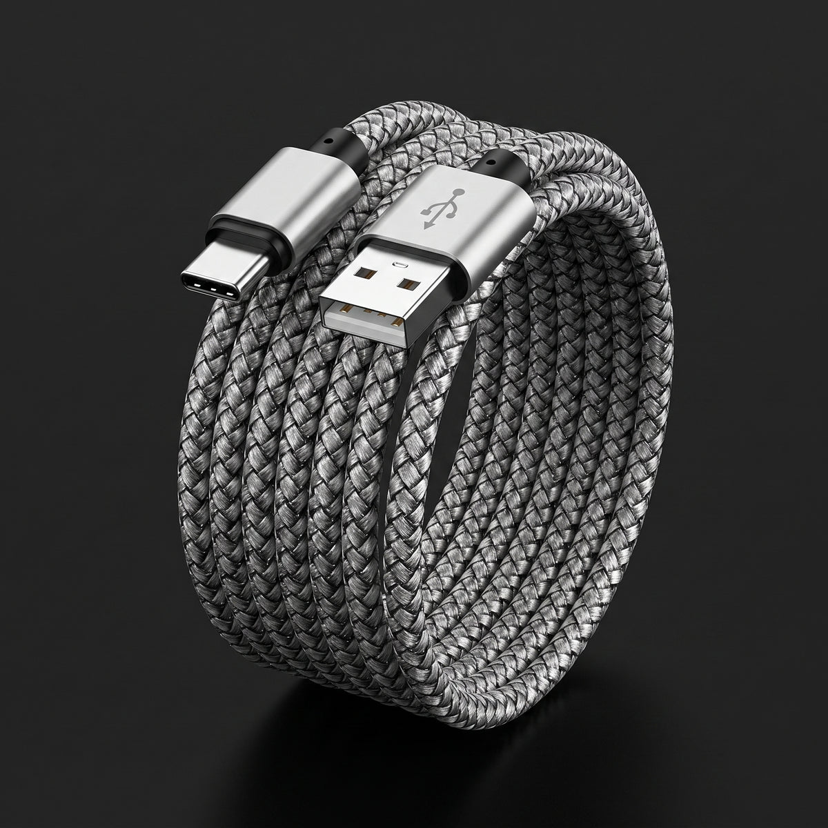FONZY™ Ultra-Durable Nylon Braided USB-A to Type-C Fast Charging Cable
