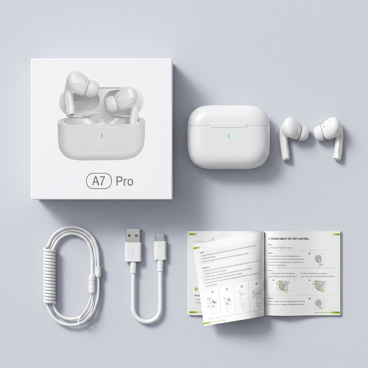 FONZY A7 Pro Wireless Earbuds – Bluetooth 5.3, 20H Battery Life, Hi-Fi Stereo Sound