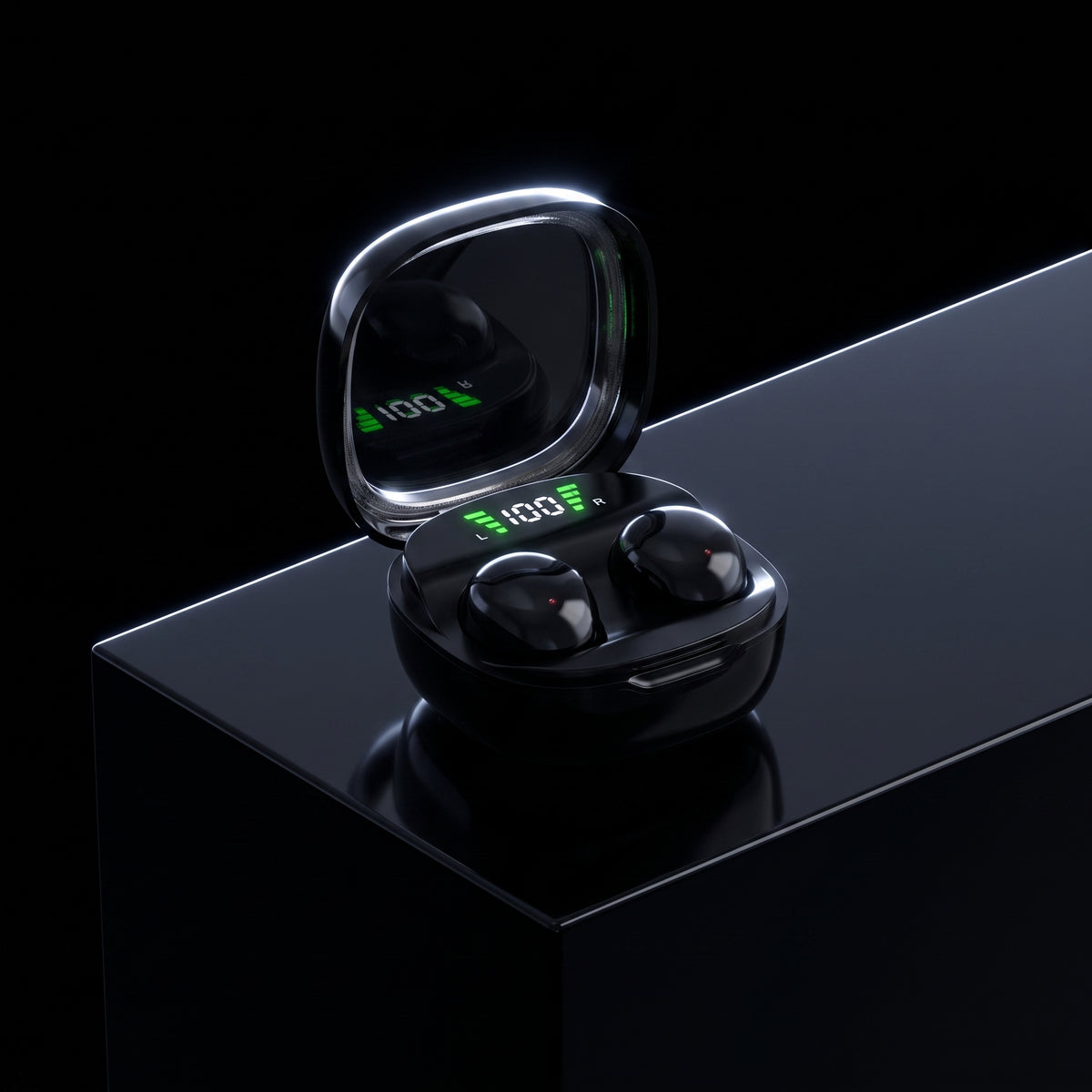 FONZY Mini Bluetooth V5.3 Earphones with LED Display & IPX5 Waterproof