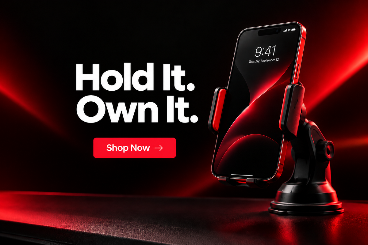 Red Black Hero Banner with Text